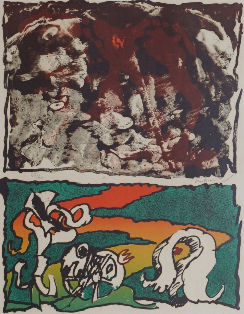 Pierre, Alechinsky (1927-), Composition