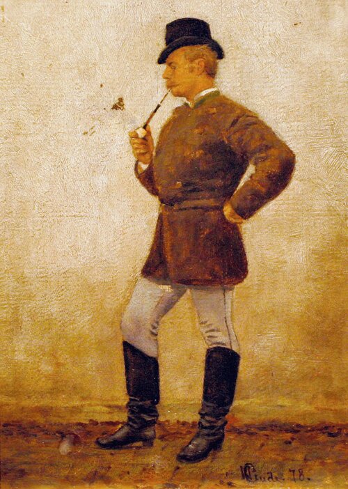 Mann med pipe 1878