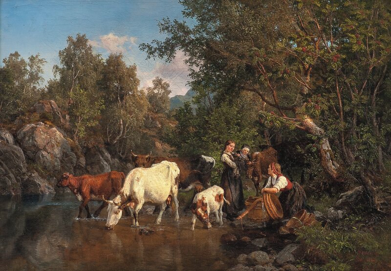 By the watering place 1858