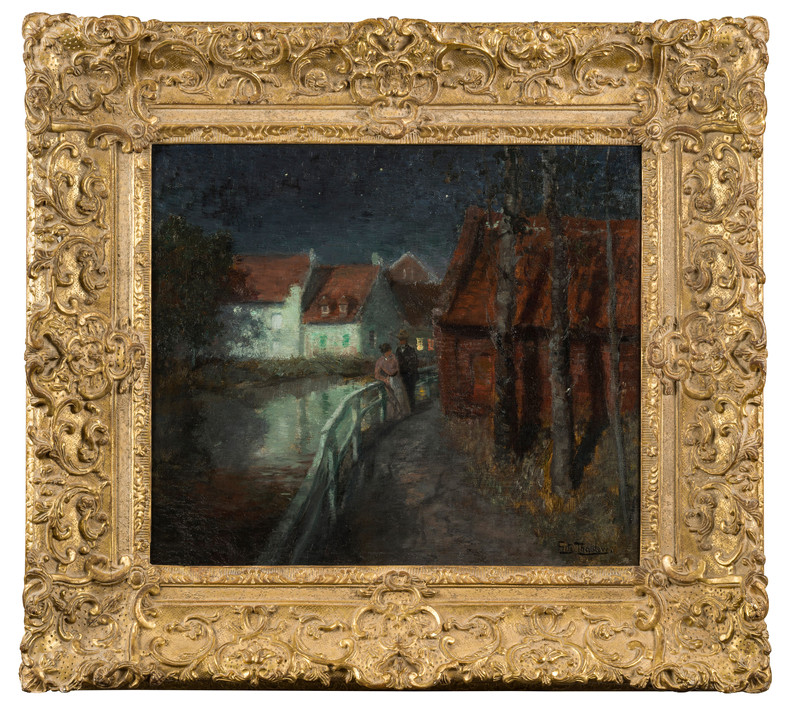 Thaulow, Frits (1847-1906), Aftenstemning, Amiens