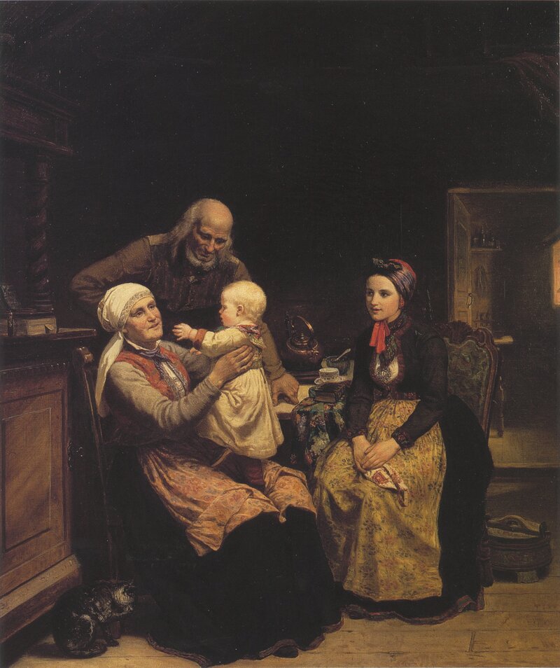 Besøk hos besteforeldrene 1859
