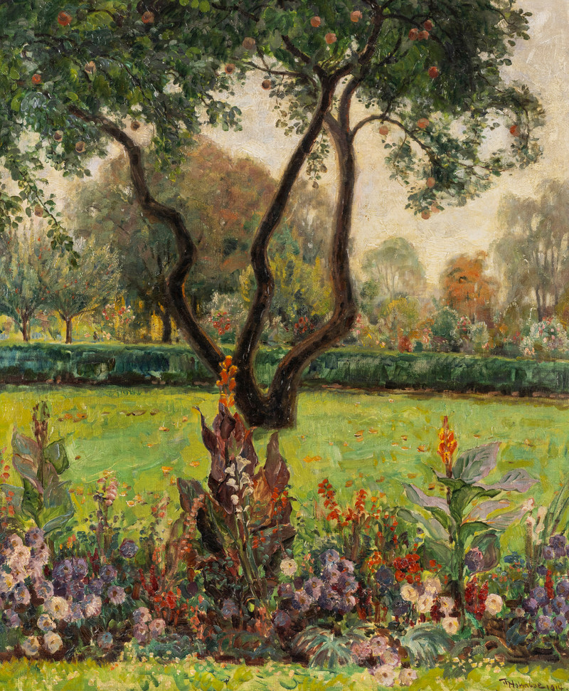 Holmboe, Thorolf (1866-1935), Botanisk have 1914