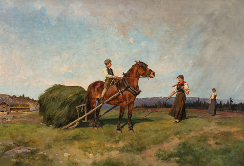Landscape with a Horse and People