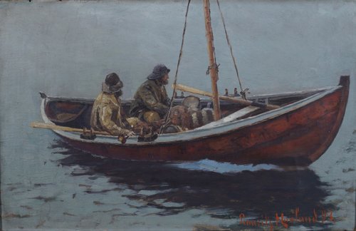 Båt med to fiskere 1893