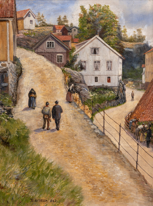 Fra Biørnsborgbakken, Kragerø 1883