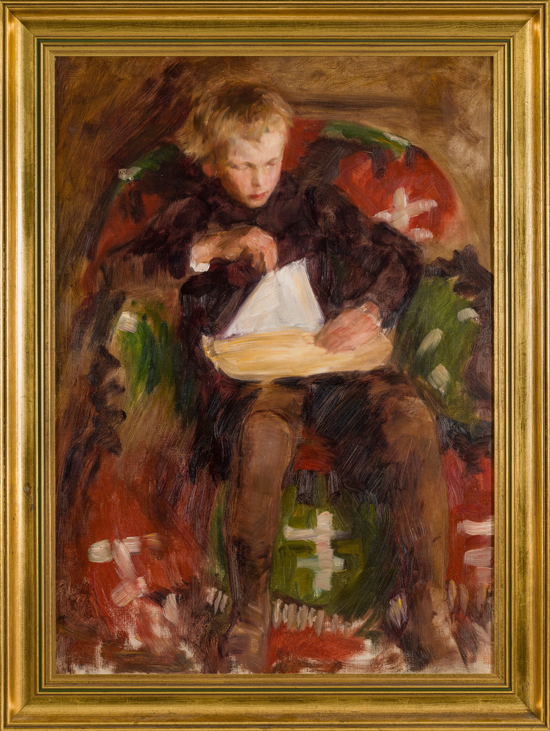 Werenskiold, Erik (1855-1938), Werner med seilbåt, 1893