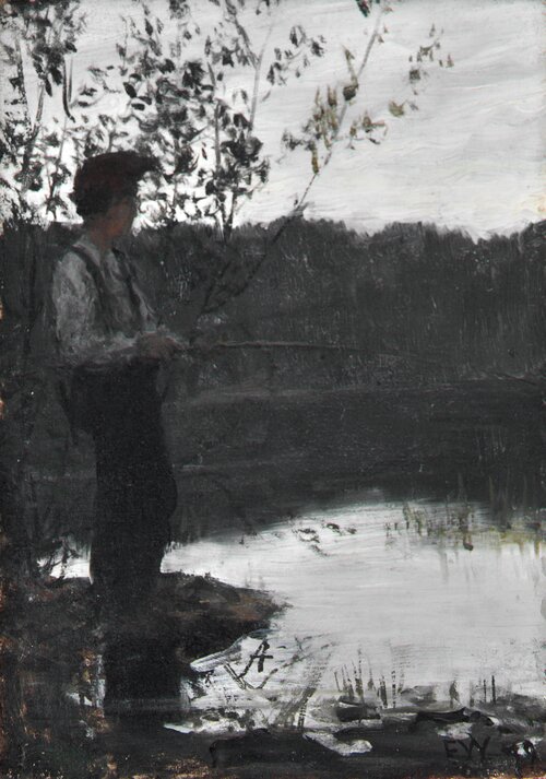Gutt som fisker 1879