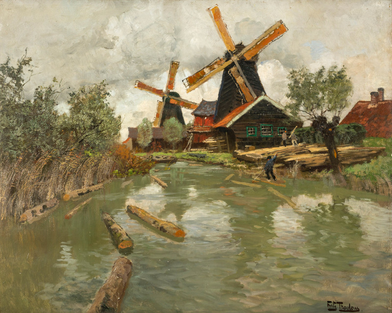 Thaulow, Frits (1847-1906), Black Mills, Holland, 1905-06