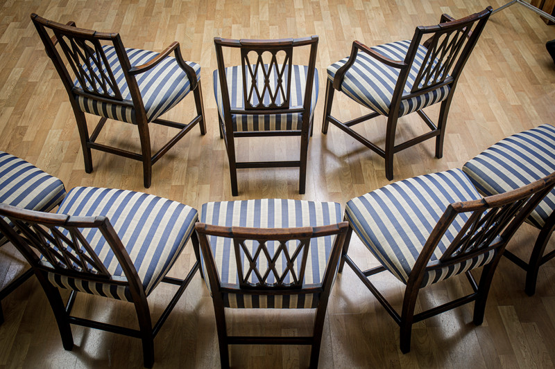 8 Georg III Sheraton-stoler, England