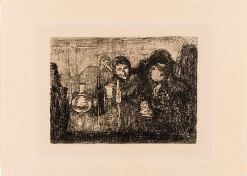Munch, Edvard (1863-1944), Kristiania-boheme I (1895)