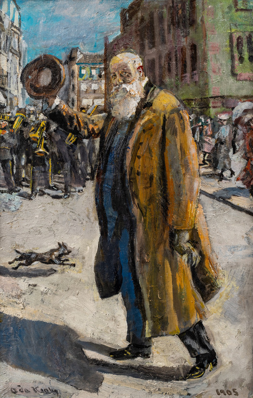 Christian Krohg on Karl Johan 1905