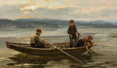 Fishers in a rowing Boat 1898