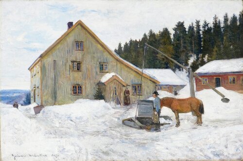 Gårdstun, vinter 1894