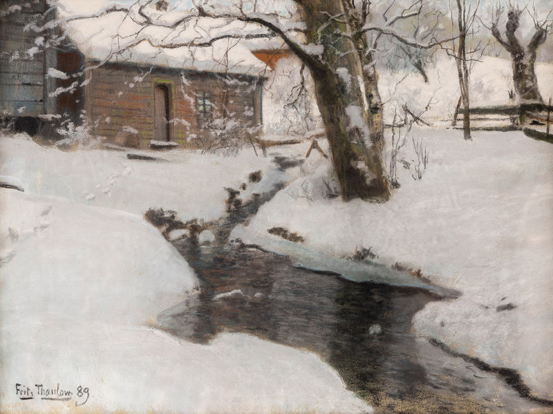 Vinterlandskap, Fra Stord 1889
