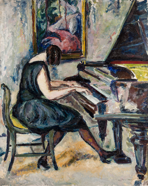 Kvinne ved klaver