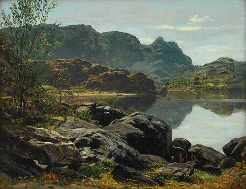 Landskap med innsjø 1853