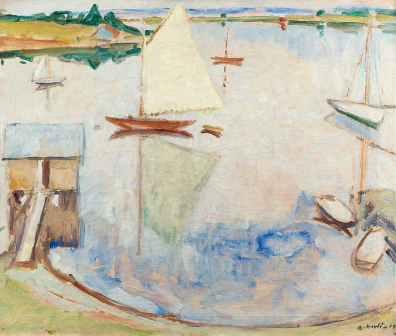 Kavli, Arne (1878-1970), In the Harbour 1913