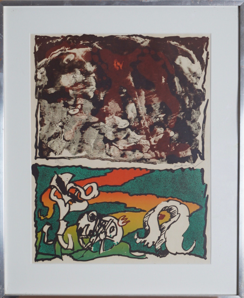 Pierre, Alechinsky (1927-), Composition