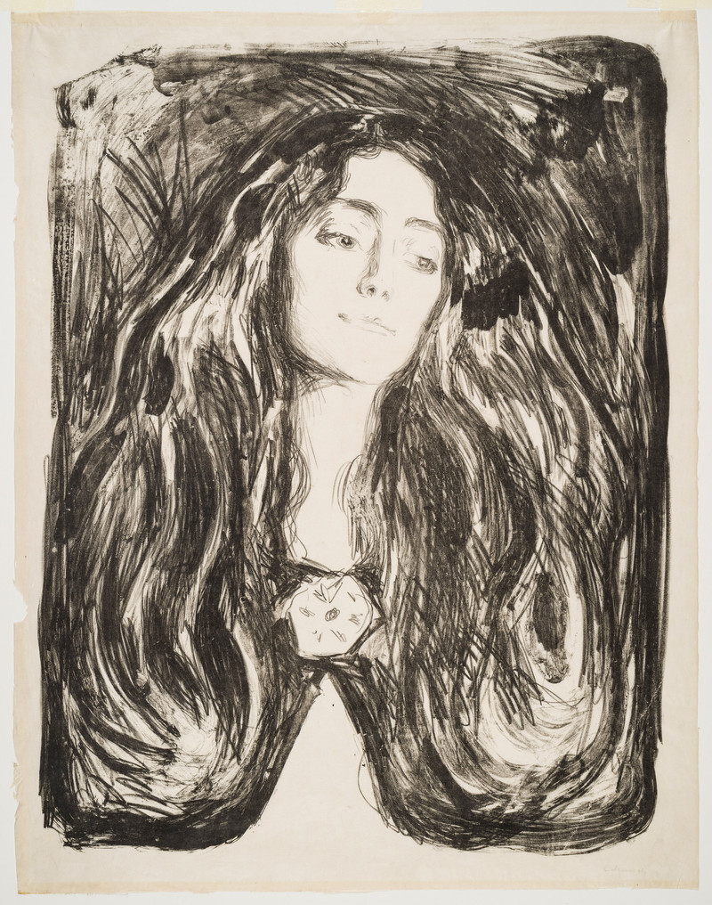 Munch, Edvard (1863-1944), Brosjen. Eva Mudocci (1903)
