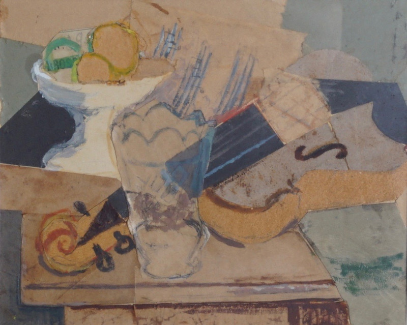 Storstein, Aage (1900-1983), Stilleben med fiolin 1928