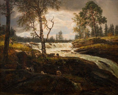 Utsikt over Mårelven ved Tinn 1835