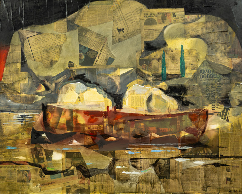 Bleken, Håkon (1929-2025), Båt og to hoder 2016