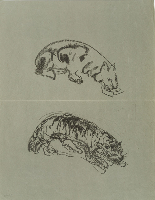 Munch, Edvard, Krypende tiger/Drikkende løvinne (1915-1916)