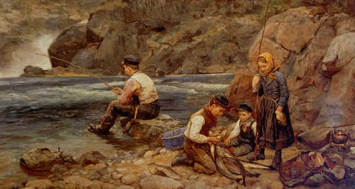 Fisker og barn 1913