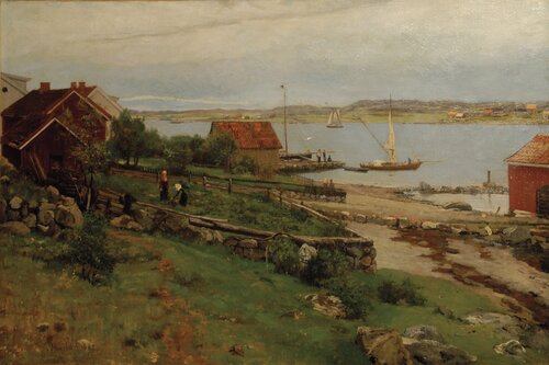 Skjærgård med havneparti 1882