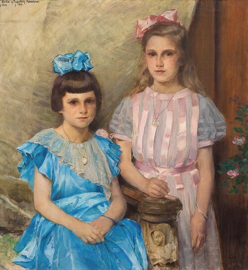 Portrett av Ruth og Ingeborg Manskow 1918