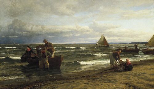 På kysten av Rügen 1886