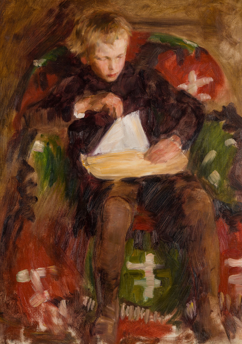 Werenskiold, Erik (1855-1938), Werner med seilbåt, 1893