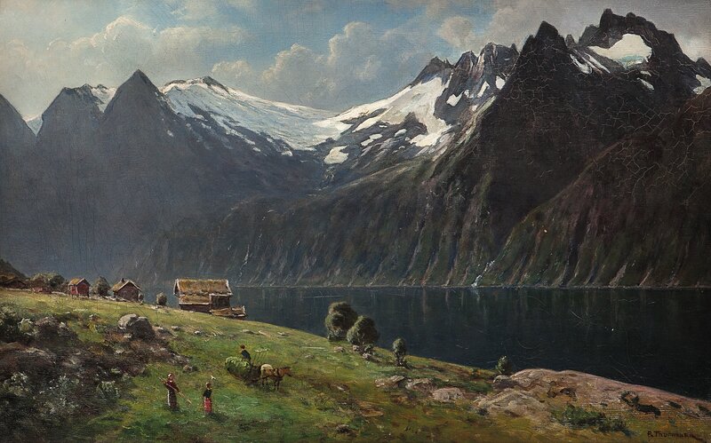 Fjordlandscape with people