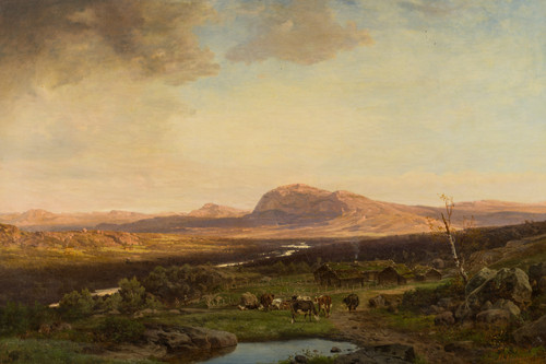 Eckersberg, Johan Fredrik (1822-1870), På seteren 1864