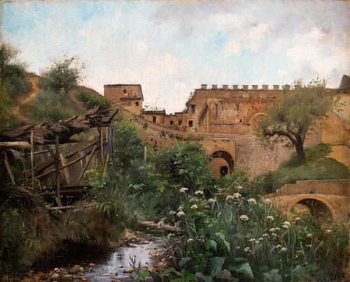 Landskap med borgmur, Rochefort-en-Terre (1881-82)
