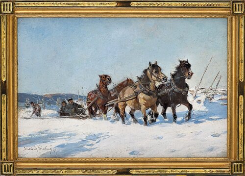 Hestespann, vinter 1899