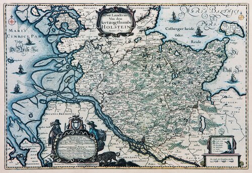 Landkart over hertugdømmet Holstein