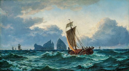 Sailboats at Træna 1881
