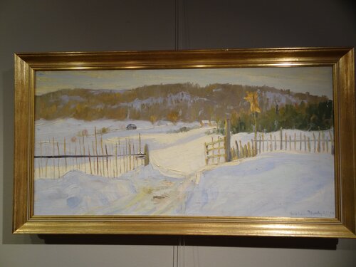 Wentzel, Gustav, Kornnek ved tregrind, Asker 1900, 1900