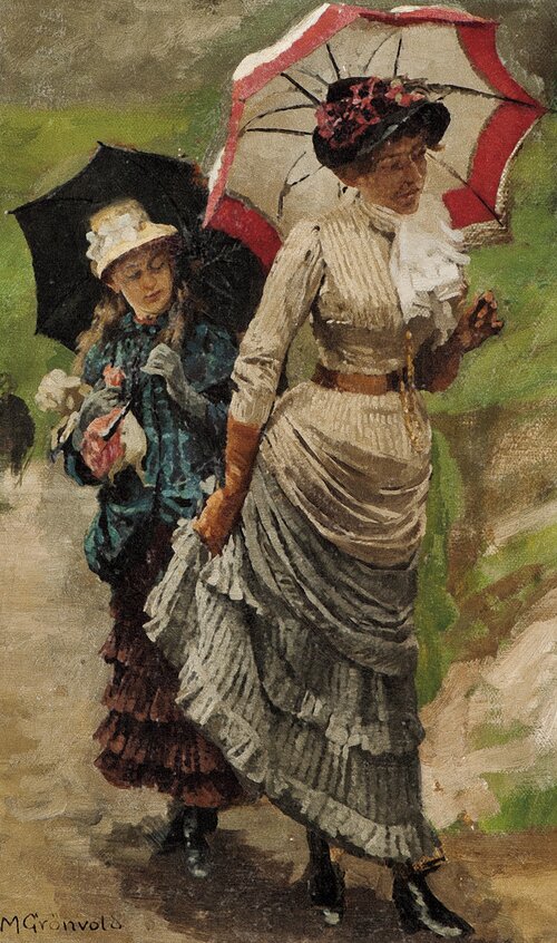 To kvinner med parasoll