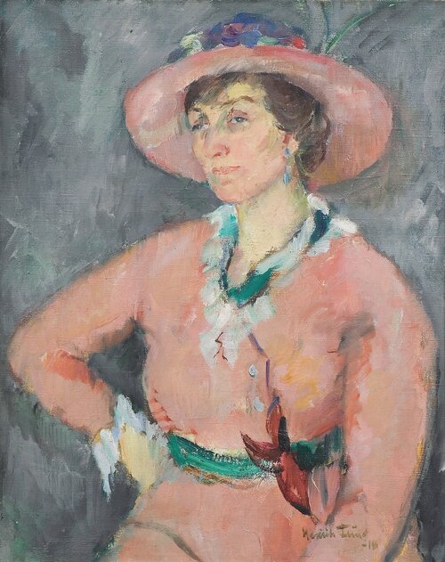 Portrett av Agnes Mowinckel 1918