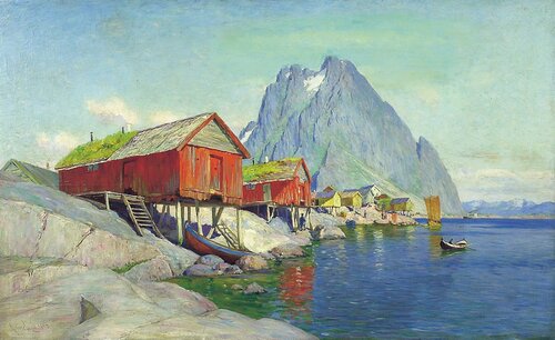 Fiskeboder Svolvær i Lofoten 1893