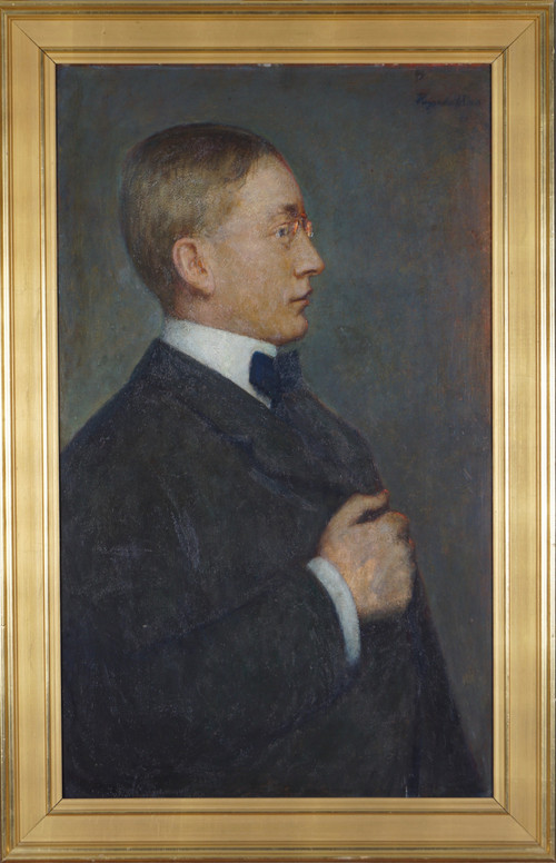 Portrett av forfatteren Johannes V. Jensen 1908