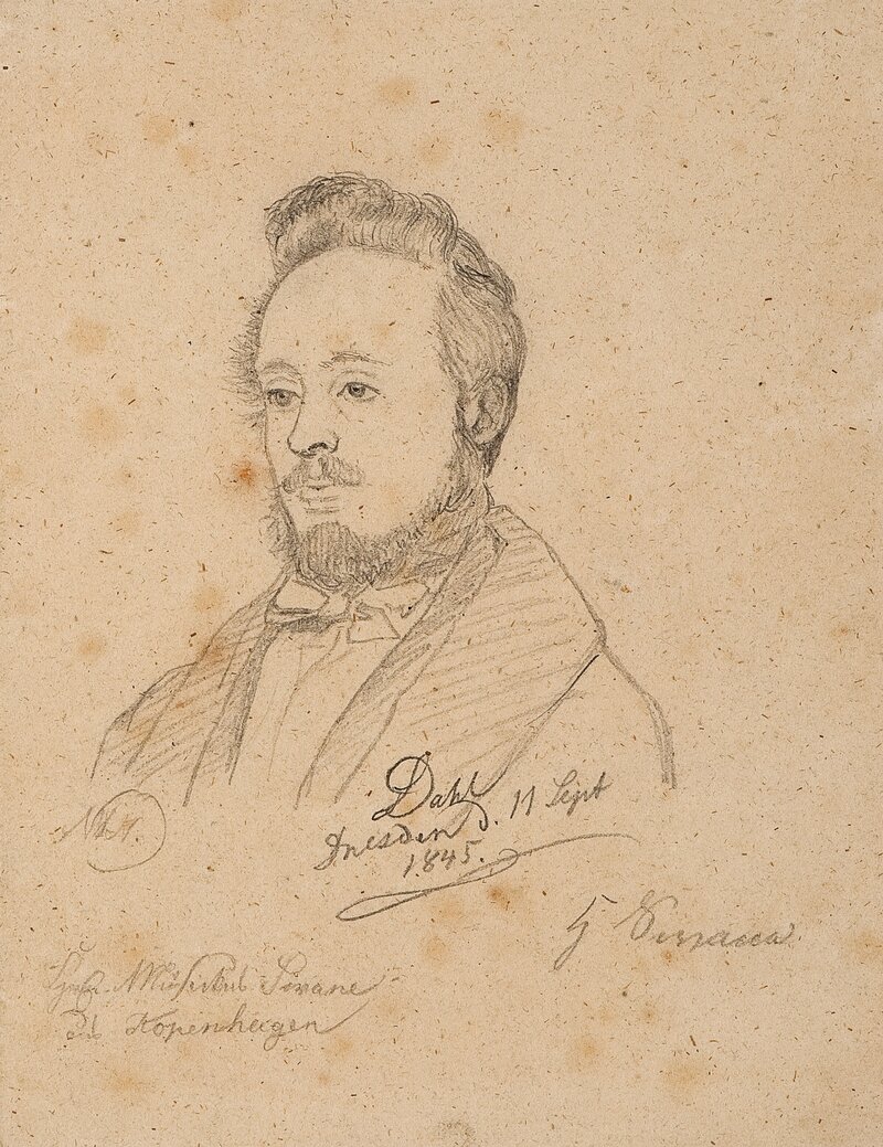 Portrett av musikklærer Swane 1845