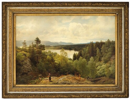 Åsterudtjernet, utsikt over Ringerike 1878
