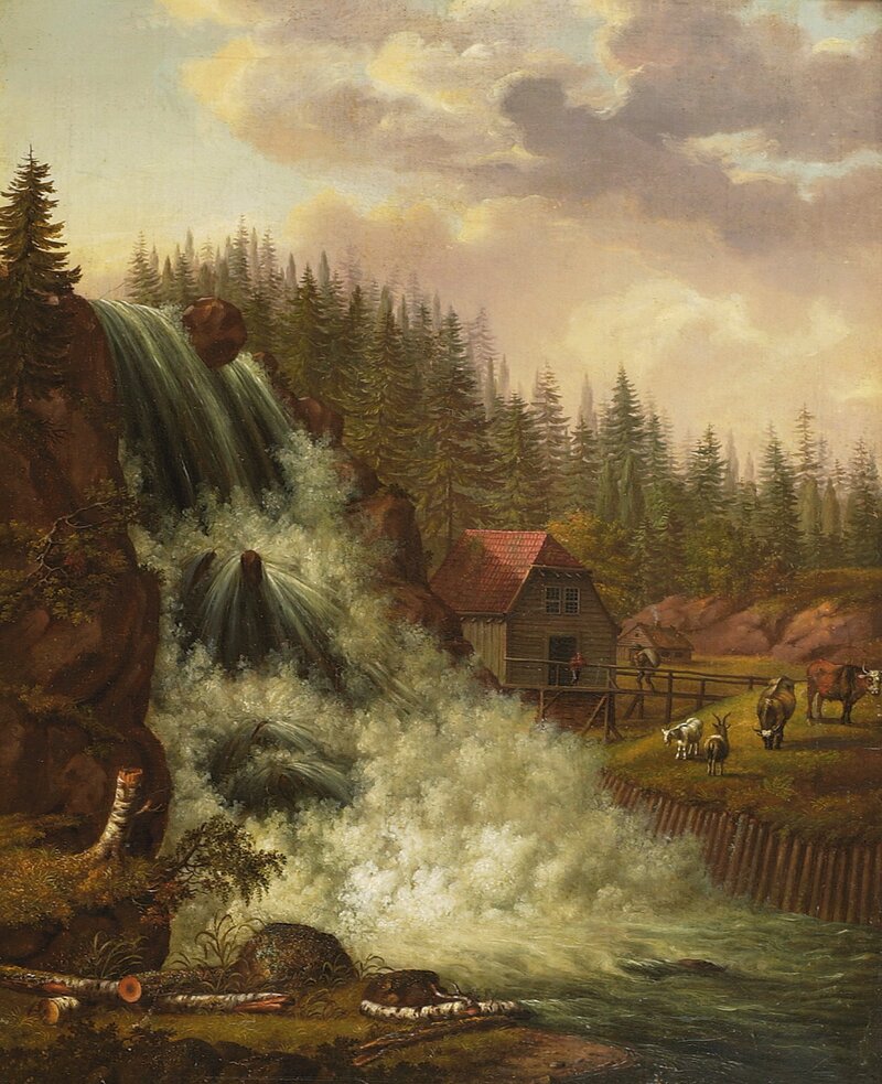 Norsk landskap, Rogna vannfall 1812