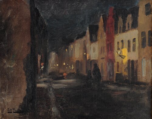 Street in Dieppe, night