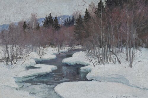 Elvelandskap, vinter 1897