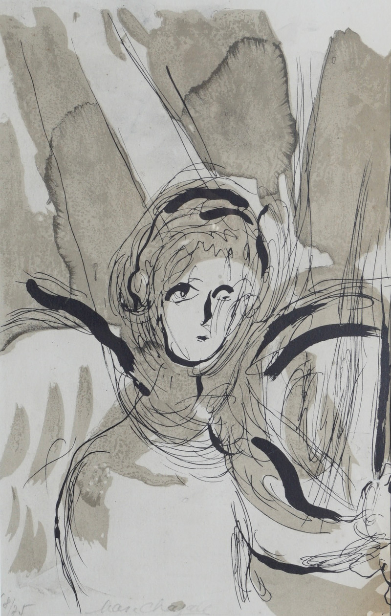 Chagall, Marc (1887-1985), L'ange a l'epee, 1956