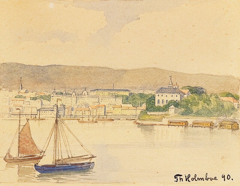 Kristiania sett fra sjøen 1890